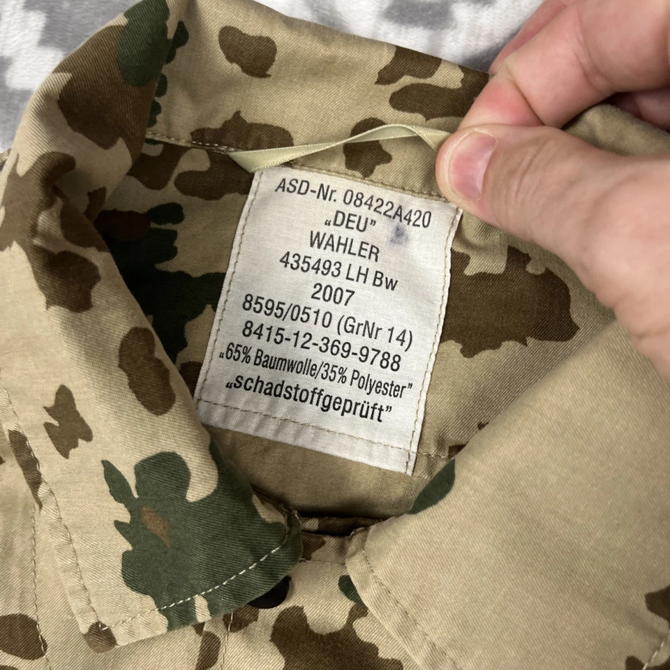 German Army Jacket Gr14 (US Med Tall) Tan Brown Tropentarn Camo Fleck Military - Image 3 of 4