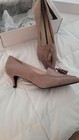 NIB Gorgeous Taupe Suede Tassel Slip-on Pumps/Kitten Heel.  Size US 11 — photo 6