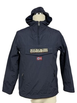 Napapijri Jacke Blau Kapuze Unisex 14 Jahre Winterjacke Winddicht
