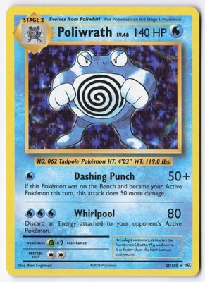Poliwrath Holo Rare XY - Evolutions 25/108 LP