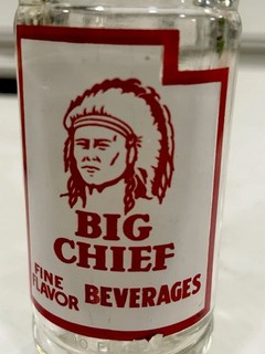 VTG Big Chief (Indian) Fine Flavor Beverage Logan Utah ACL Logo Soda Pop Bottle