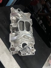 Sb Chevy Aluminum Intake Manifold Spread Bore Sbc 55-86 305 327 350 V8 Polished