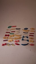 Vintage Plastic Hair Barrettes Lot Colorful Bows Clips Retro Girls Accessorie