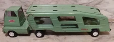Vintage 1968 Mint Green Mini TONKA Car Hauler Carrier Cab w/ Trailer - 18" Long
