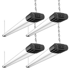 4 Pack Linkable LED Utility Shop Light, 4400 LM, Super Bright 6500K Cool Dayl...