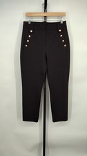 Quince Women Ultra-Stretch Ponte Straight Leg Mariner Pants Black M