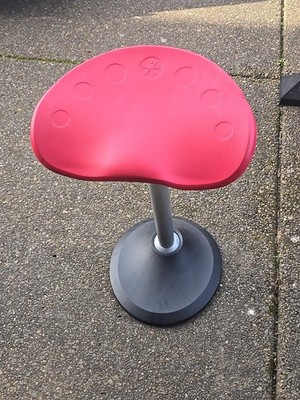 Focal Upright Active Mobis II Leaning Active Stool Adjustable Height Seat- Red