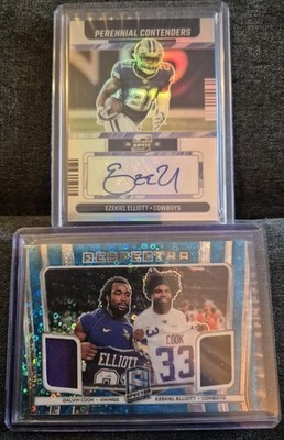 Panini Ezekiel Elliott Signed Auto /50 Dallas Cowboys & Dual Relic Cook /50