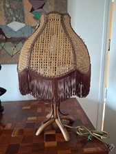 Belle Lampe Vintage Bambou rotin Cannage  Années 60