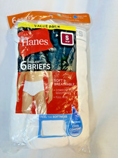 Hanes Tagless Briefs White 6-pack Size Small 28-30  Wicking Cool Comfort Fabric