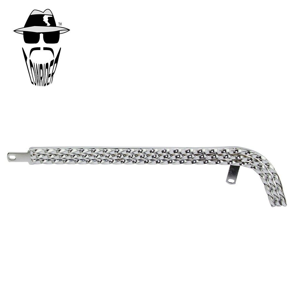 Bike Chain Guard Triple Square Twisted Chrome.