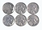 1930-1937 XF/AU Better Condition: Great Detail in Buffalo Horn 6 Coin Lot *856