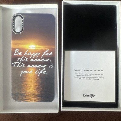 NIB iphone XR case By CASETIFY Be Happy for This Moment Snap Case
