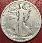 1918-S Walking Liberty Half Dollar. Free Shipping