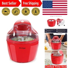 Creamy 1.5 Qt Electric Ice Cream Maker with Ingredient Chute - Quick Desserts