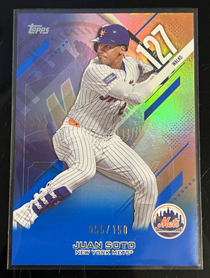 2026 Topps Series 2 Crooked Numbers Juan Soto CN-3 Blue Foil /150 Mets