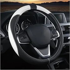 Steering Wheel Cover Soft Leather Protector Univrsal Non Color Blackwhite Steering Wheel Cover Soft Leather Protector Univrsal Non Color Blackwhite