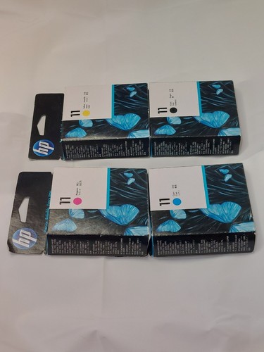 Original HP 11 Printhead Printheads C4810A C4811A C4812A C4813A Black Cyan Set - Afbeelding 4 van 12
