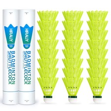 Durable Nylon Badminton Shuttlecocks 12/24 Pack - Wind Resistant Birdies for Out