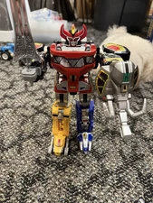 Mighty Morphin Power Rangers Legacy Collection Dino Megazord With Box! See Pics!