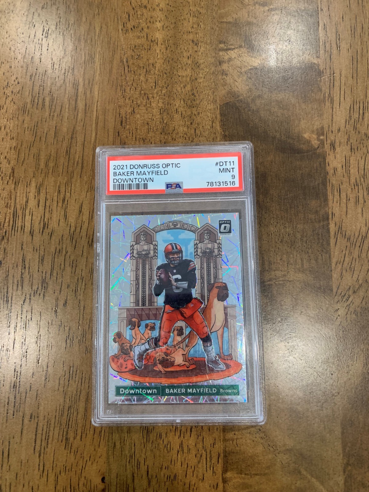 2021 Panini Donruss Optic Downtown! Baker Mayfield Browns PSA 9 #DT11!