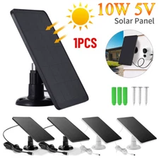 Solar Panel for Outdoor Camera Security Cam Micro USB Battery Charger 10W Output