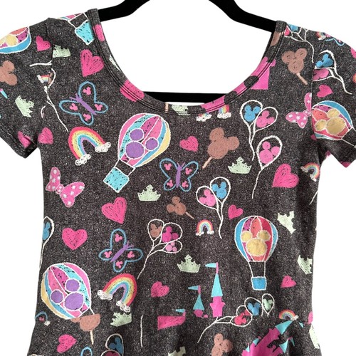 Wild Rich Kids Skirted Leotard Girl's Size 11/12 Disney Chalk Print, fun playful - Picture 2 of 9