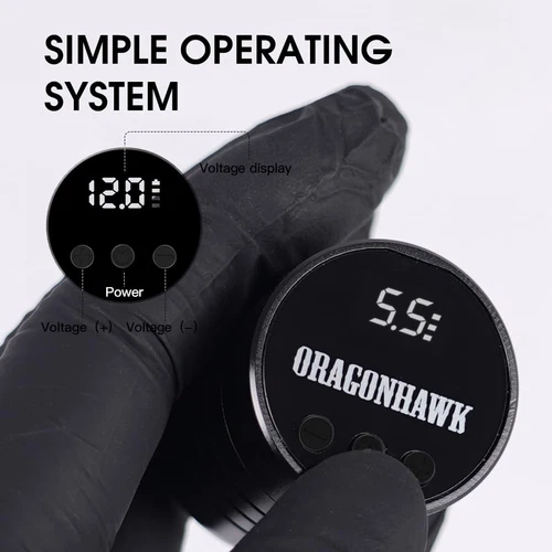 Dragonhawk Atom Wireless Tattoo Machine Pen Rotary Power Supply Kit image 5