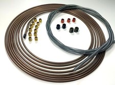 25 Ft Roll Of 316 Copper Nickel Brake Line Roll With Fittings And 8 Ft Of Armor
