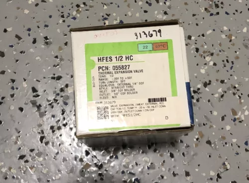 New Emerson HFES 1/2 HC Thermal Expansion Valve 3/8" ODF Solder PCN 055827