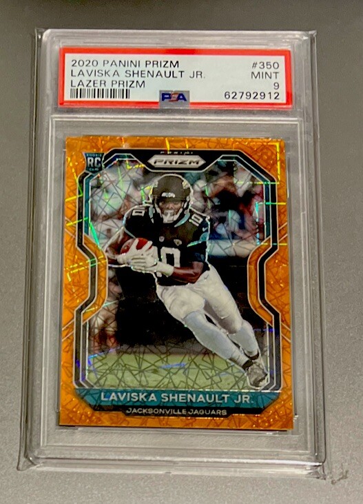 2020 Panini Prizm Laviska Shenault Orange Lazer RC Prizm #350 PSA 9 MINT