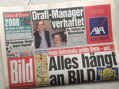Bildzeitung from 11.12.1999 17. 18. 19. 20th Birthday Gift Drafi German