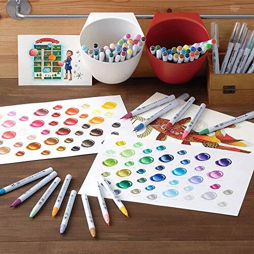 ZIG Clean Color Real Brush Marker 24 Colors with Flexible Brush Tips Watercol...