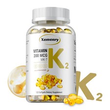 Vitamin K2 MK7 Softgels 200mcg-Vitamin Supplement Support Immune  Bone Health