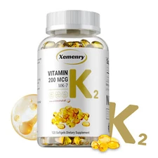 Vitamin K2 (MK7) Softgels 200mcg-Vitamin Supplement Support Immune & Bone Health