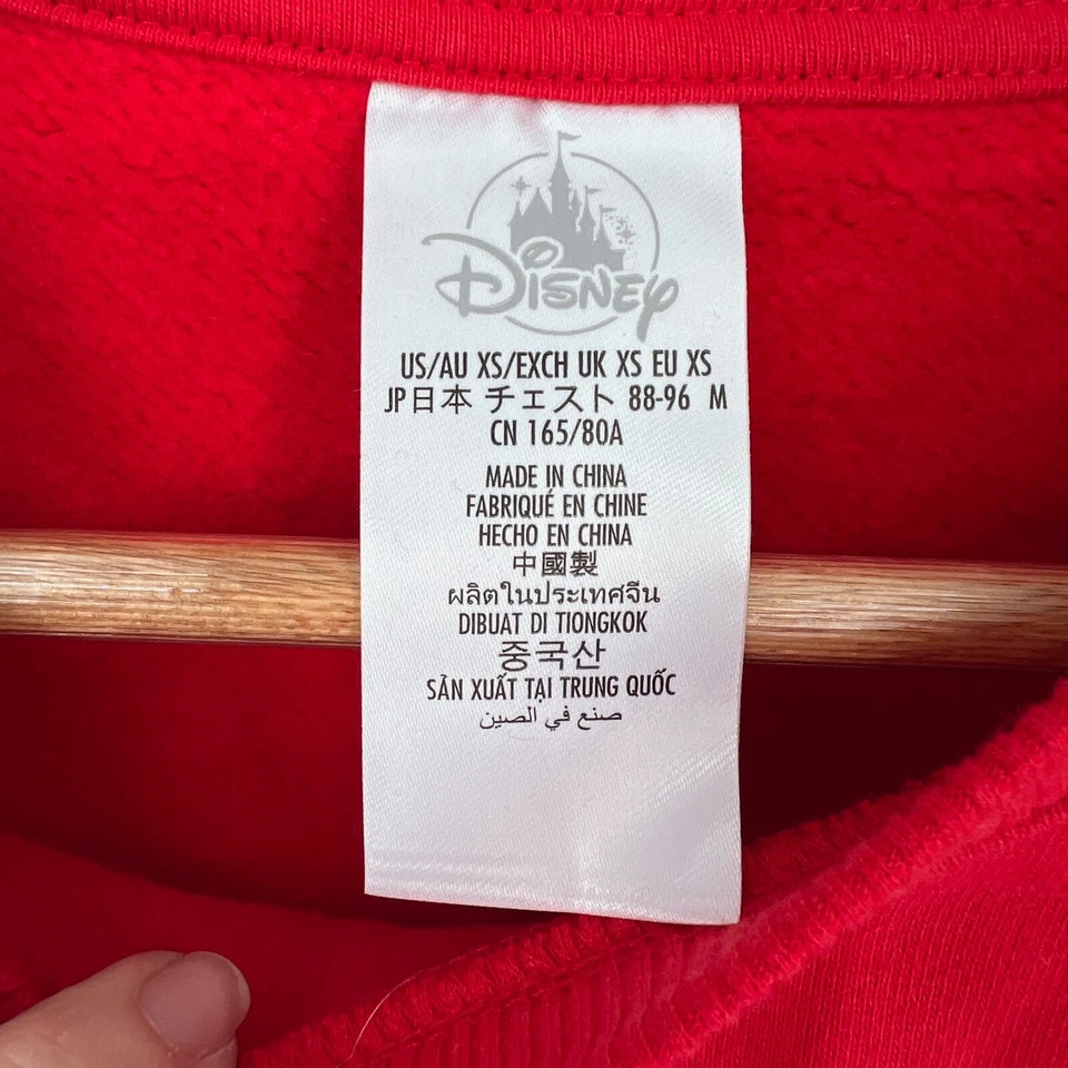 Disney Parks XS Rojo Mickey Sudadera Navidad Pullover Acogedor Retro Festivo Regalo Foto 3 de 4