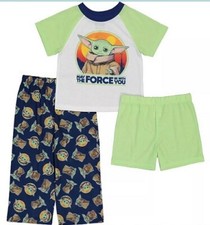 Baby YODA Pajamas Boys size 5T NEW Shirt Pants Shorts Pajama Set The Mandalorian
