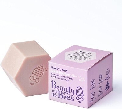 Beauty and the Bees Honeycomb Solid Shampoo Bar für krauses trockenes Haar und Kopfhaut