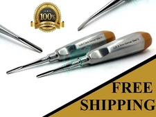 German 3MM Straight & Curved Dental Surgery Extracting Luxating Elevators-GOLD