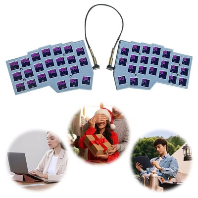 Split Keyboard Wired Programmable Keyboard Hot Swap Support QMK/VIAL Gaming