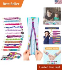 Portable Friendship Bracelet Making Tool - Complete Kit for Kids 6-12 Years