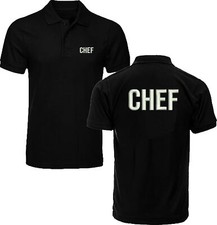 Embroidered Chef Left Chest And Back Occupational Unisex Adults Polo T Shirt