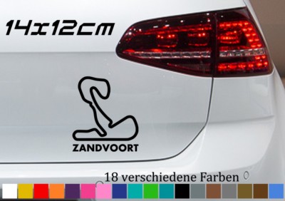 Circuit Zandvoort 14x12cm Aufkleber GP Niederlande Bumper Sticker Park Formel 1