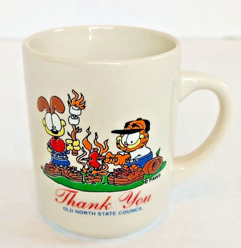 Vintage Garfield Boy Scout Cup Mug Old North State Council North Carolina Odie