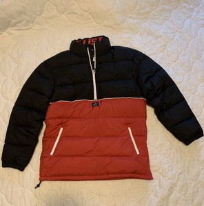 half zip puffer