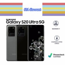 Unlocked Samsung Galaxy S20 Ultra 5G 128GB Black Gray G988U OPEN BOX Smartphone