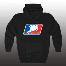 AMA Motorcross Men's Black Size S-3XL