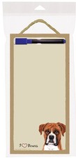 BOXER-Uncropped-Dry Erase Memo Board-10" by 5"--I LOVE BOXERS