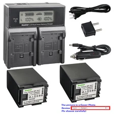 Kastar Battery LCD Dual Fast Charger for Canon BP-827 CG800 Canon VIXIA HF M406