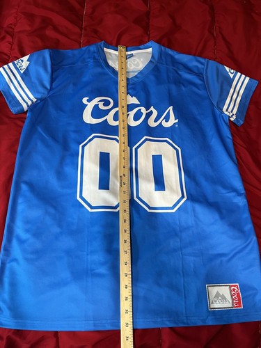 BLUE COORS Athletic Jersey Shirt Size XL Promo Exclusive Beer Football NFL - Picture 8 of 11